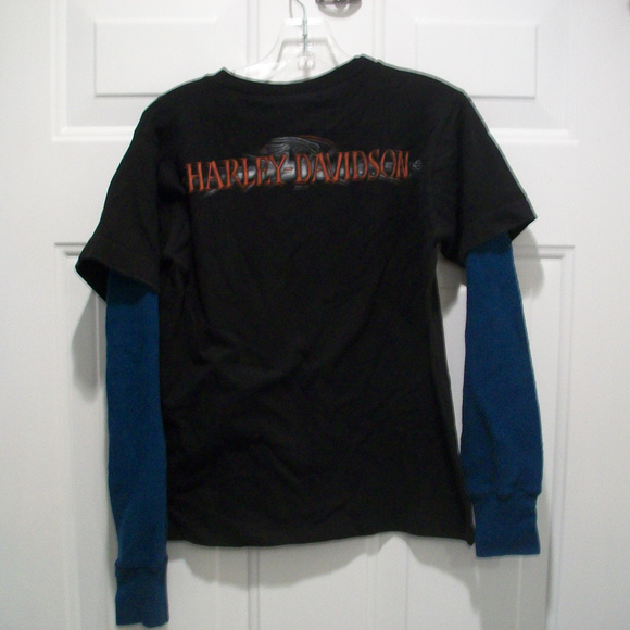 HARLEY DAVIDSON T-SHIRT SIZE 8 *NWT* LS THERMAL - Picture 2 of 2